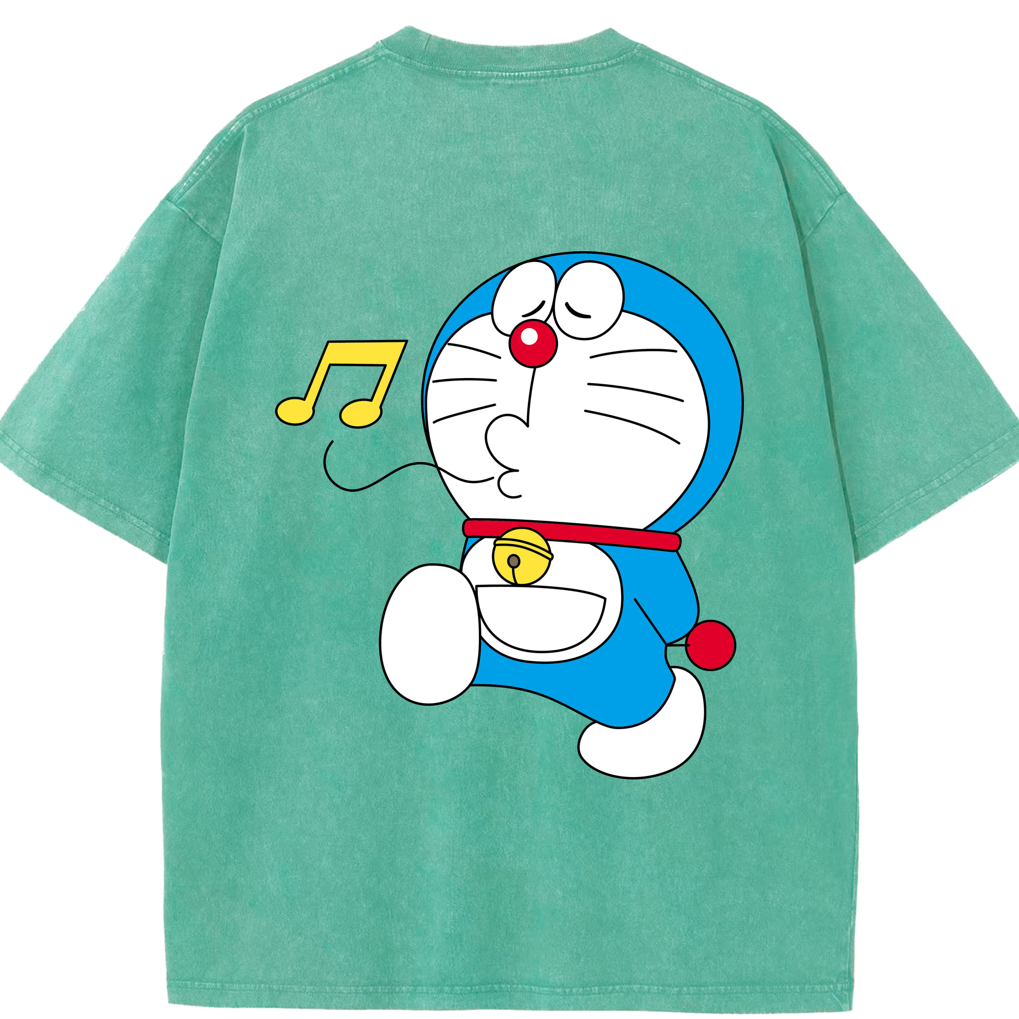 （画像用） ドラえもん Doraemon 綿100% ヴィンテージ風 半袖Tシャツ（背面プリント）